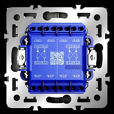 Перекрестный переключатель встраиваемый Voltum S70 двухклавишный 10А, (кашемир) VLS020503 1