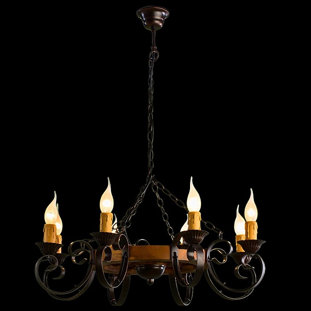 Подвесная люстра Arte Lamp Taverna A9520LM-8BR изображение 4 Подвесная люстра Arte Lamp Taverna A9520LM-8BR Фото № 4