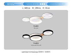 Потолочный светодиодный светильник Ambrella light Comfort LineTech FL4812 1