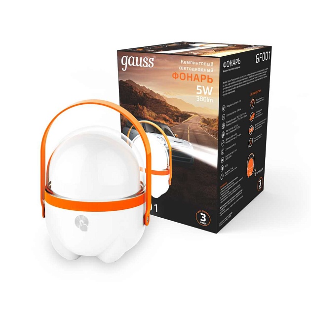 Кемпинговый светодиодный фонарь Gauss GF001 изображение 6 Кемпинговый светодиодный фонарь Gauss GF001 Фото № 6