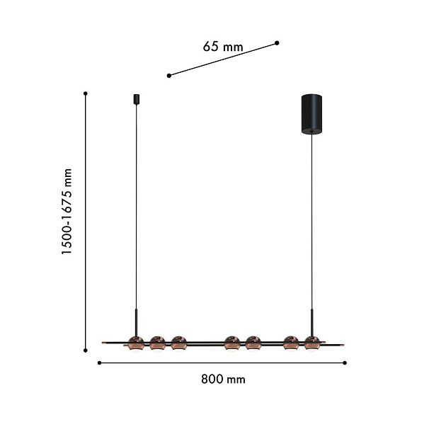 Подвесной светодиодный светильник Favourite Sturm 4561-7P Фото № 2