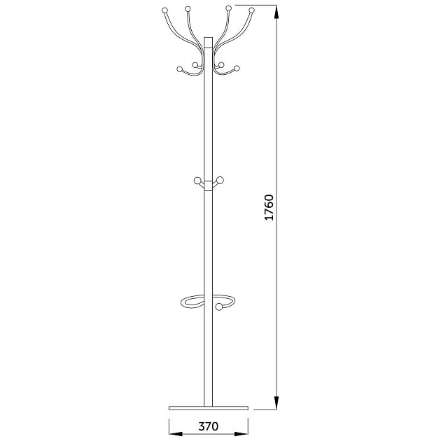 Напольная вешалка AksHome Beta белый, металл 50629 изображение 2 Напольная вешалка AksHome Beta белый, металл 50629 Фото № 2