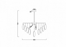 Подвесная люстра Freya Porto FR5104PL-06BS 1