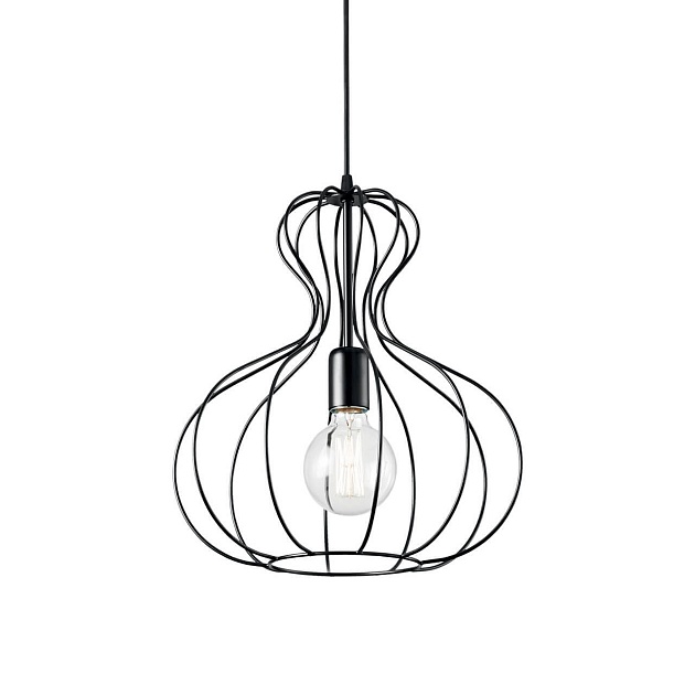 Подвесной светильник Ideal Lux Ampolla-1 SP1 Nero 148502 Фото № 1