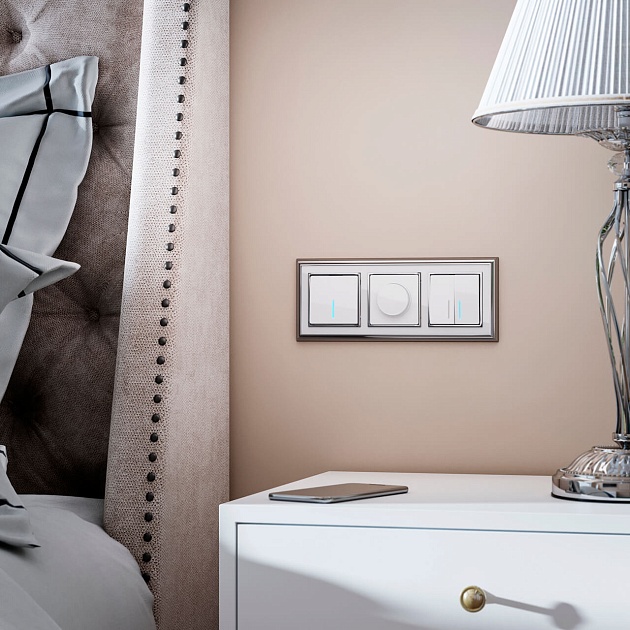 Выключатель одноклавишный с подсветкой Werkel белый W1110101 4690389155048 изображение 3 Выключатель одноклавишный с подсветкой Werkel белый W1110101 4690389155048 Фото № 3