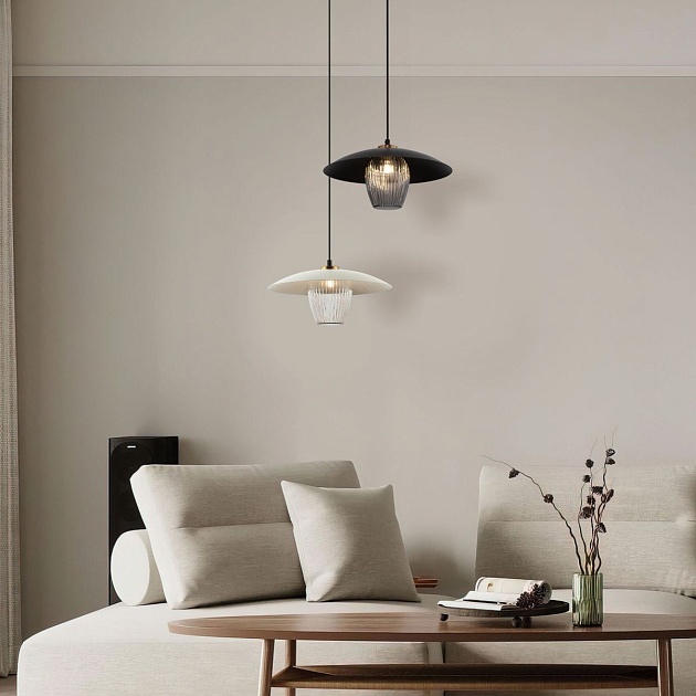 Подвесной светильник Eurosvet Kamari 50259/1 черный/дымчатый Фото № 3