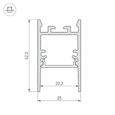 Профиль Arlight SL-Comfort-2542-2000 Anod 031727 2