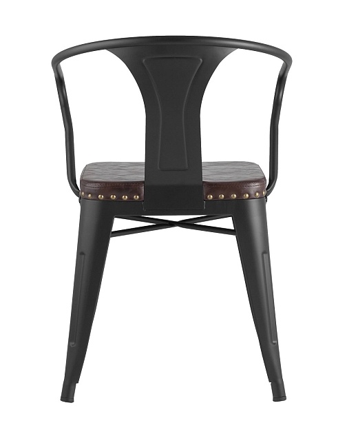 Барный стул Tolix Arms Soft с подлокотниками черный матовый LF718H MATTE BLACK 3474+PU7005 фото 3