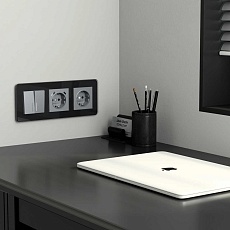 Рамка Werkel Elite на 3 поста черный W0032448 4690389196225 2