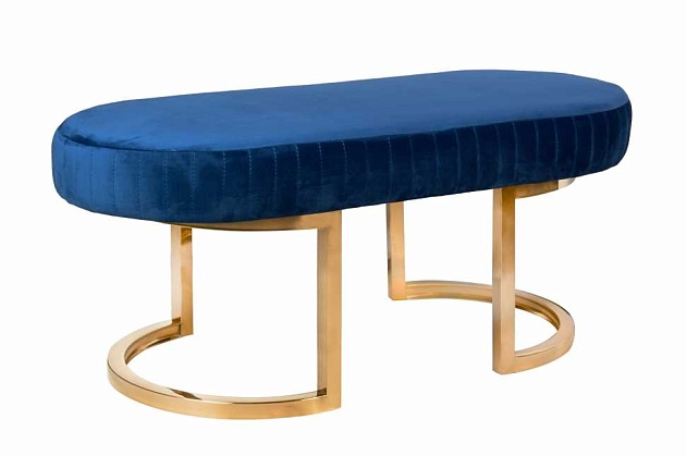 Банкетка ArtHomeDecor Miami ID-389 GL Blue изображение 3 Банкетка ArtHomeDecor Miami ID-389 GL Blue Фото № 3