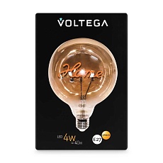 Лампа светодиодная филаментная Voltega 271 E27 4W 2700K янтарная 8524 2