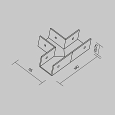 Коннектор T-образный Maytoni Outdoor для профиля Elasity IP O-TR001-TC-W 3