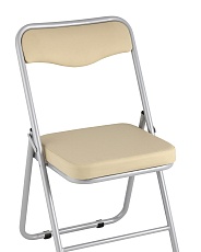 Складной стул Stool Group Джонни экокожа кремовый каркас металлик fb-jonny-eco-12 1