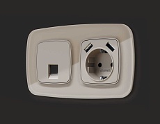 Лицевая панель розетки AMBRELLA VOLT OP3690 2