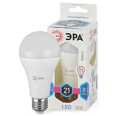 Лампа светодиодная ЭРА E27 21W 4000K матовая LED A65-21W-840-E27 Б0035332 2