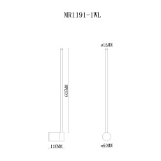 Настенный светодиодный светильник MyFar Sunn MR1191-1WL 1