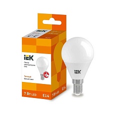 Лампа светодиодная IEK G4 7W 3000K матовая LLE-G45-7-230-30-E14