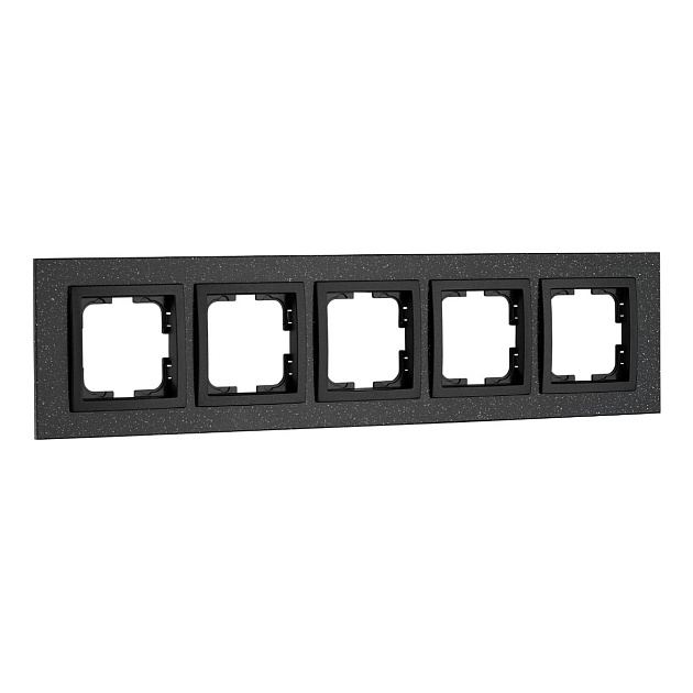 Рамка 5-постовая Mono Electric Style Granit чёрный гранит 107-610000-164 фото 
