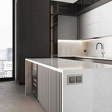 Розетка влагозащищенная с заземлением с защитной крышкой и шторками Werkel N графит рифленый W1171204 4690389213076 1