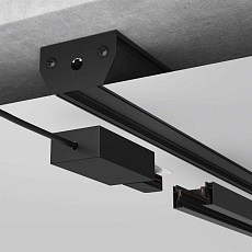 Алюминиевый профиль для монтажа в натяжной потолок однофазного шинопровода черный (2м) Elektrostandard a070478 4