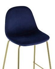 Барный стул Stool Group Валенсия велюр синий золотые ножки BC-91003B blue HLR-64 4