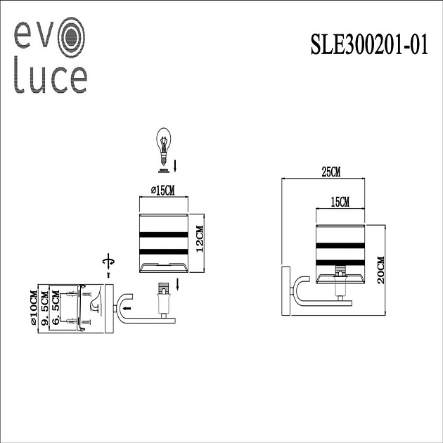 Бра Evoluce Almese SLE300201-01 Фото № 2