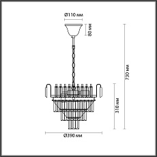 Подвесная люстра Lumion Zola Classi 5234/6 1