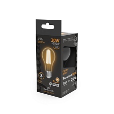 Лампа светодиодная филаментная Gauss E27 30W 2700K прозрачная 102902130 2