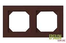 Рамка 2-постовая Liregus Epsilon коричневый 28-152 2