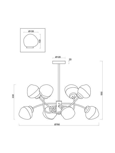 Люстра Freya FR8017PL-08MG изображение 8 Люстра Freya FR8017PL-08MG Фото № 8