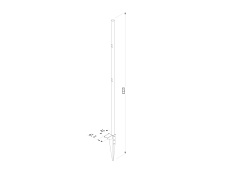 Опора для ландшафтного светильника Lumker Око GW-0207P-1M-GR 045682 1