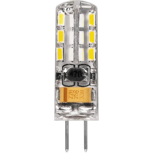 Лампа светодиодная Feron G4 2W 4000K прозрачная LB-420 25448 фото 2