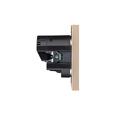 Розетка STRONG 1-ая с/з с/у з/ш 16А с USB A+C быстрой зарядки 5В/3А шелк KRANZ KR-78-0704-8 3