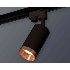 Комплект трекового светильника Ambrella light Track System XT6323065 SBK/PPG черный песок/золото розовое полированное (A2521, C6323, N6135) 2