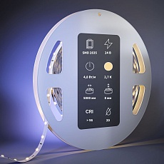 Светодиодная лента Maytoni 4,8W/m 60LED/m 2835SMD теплый белый 5M 201081 2