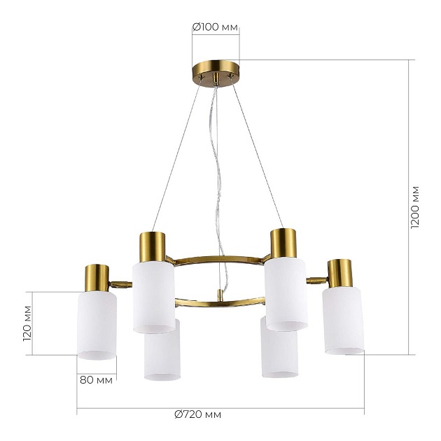 Подвесная люстра Evoluce Gessi SLE1139-303-06 Фото № 3