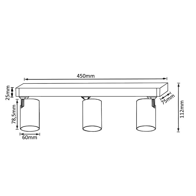 Спот Crystal Lux CLT 017CW3 L450 WH Фото № 2