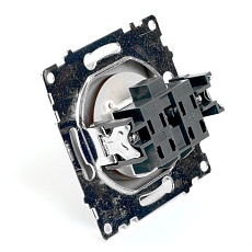 Розетка однаместная с защитной шторкой Stekker Катрин шоколад GLS10-7109-04 49025 4