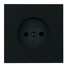 Розетка 1-местная с защитной шторкой (механизм), Stekker, б/з, 250В, 16А Мия, RST16-3109-05, черный бархат 50453