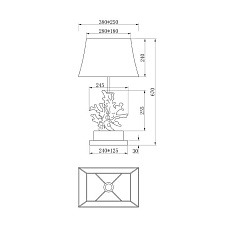 Настольная лампа Garda Decor Silver Coral K2BT-1004 2