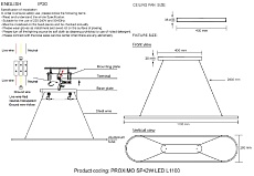 Подвесной светильник Crystal Lux PROXIMO SP42W LED L1100 BLACK 3