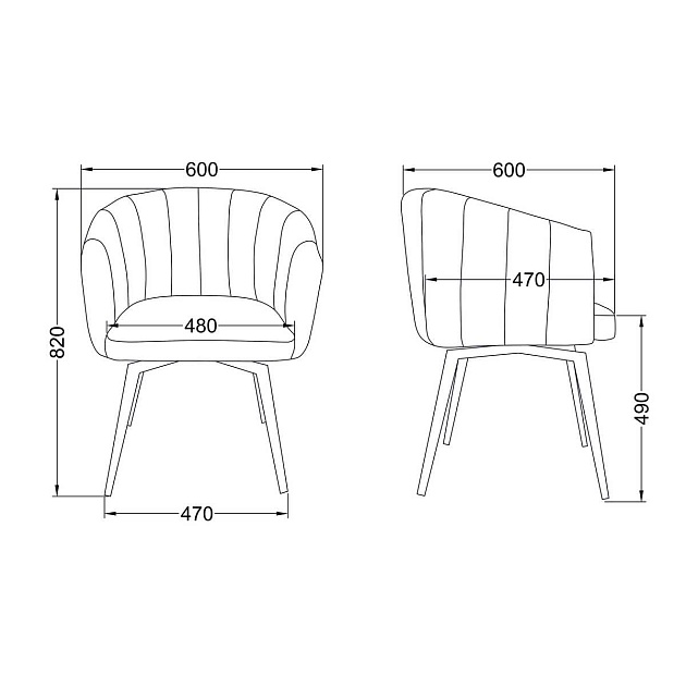Поворотное кресло AksHome Melon светло-бежевый, ткань 82154 Фото № 3
