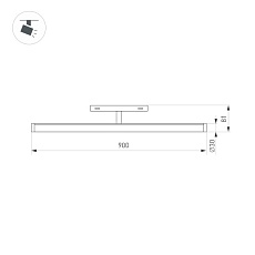 Трековый светодиодный светильник Arlight Mag-Orient-Tube-Turn-L900-30W Warm3000 036477 1