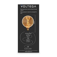 Лампа светодиодная филаментная Voltega 271 E27 4W 1800K желтая 8541 2