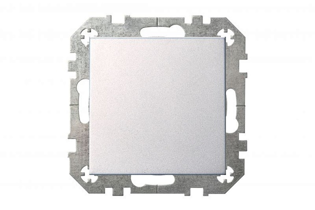 Выключатель одноклавишный Liregus Epsilon серебро 28-1859 Фото № 4