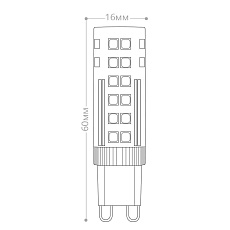 Лампа светодиодная Feron G9 7W 6400K прозрачная LB-433 25768 1