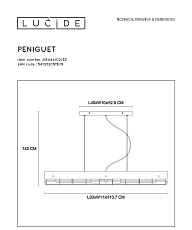 Подвесной светильник Lucide Peniguet 05444/02/33 1