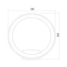 Уличный настенный светодиодный светильник Elektrostandard Ring 1710 Techno Led серый a054932 1