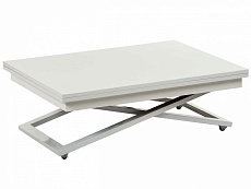 Стол-трансформер Levmar Compact D78/S59 белый/ опоры серебро 7125110705 1