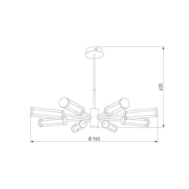Подвесная светодиодная люстра Eurosvet Stark 50386 LED изображение 2 Подвесная светодиодная люстра Eurosvet Stark 50386 LED Фото № 2